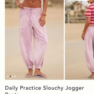 Slouchy Jogger Pants - Pink